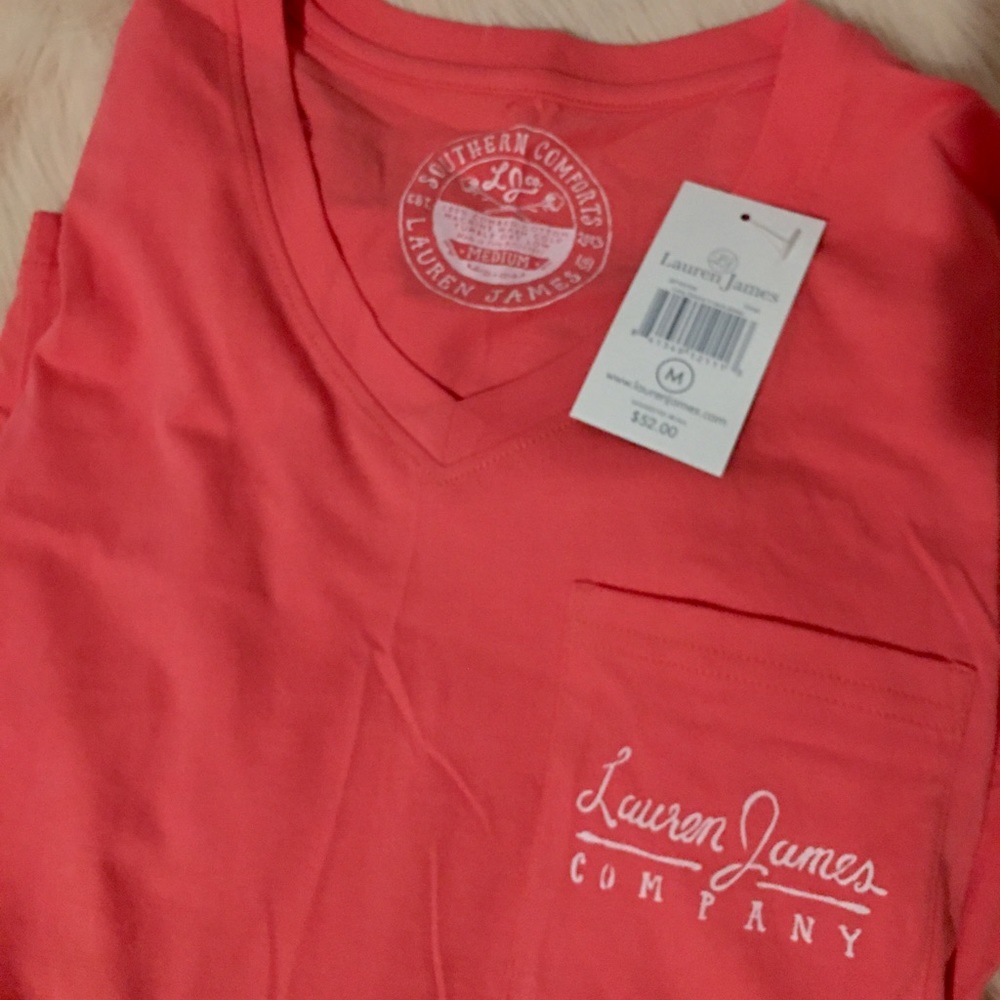 Lauren James LS shirt size medium NWT CORAL